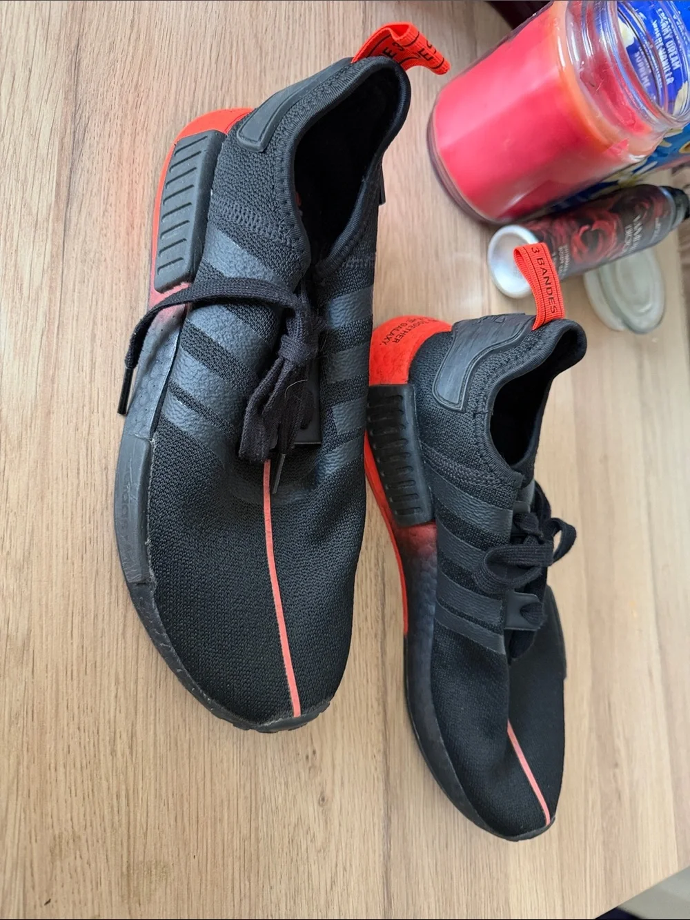 Adidas Star Wars Unisex Black Sneakers with Red Stripe